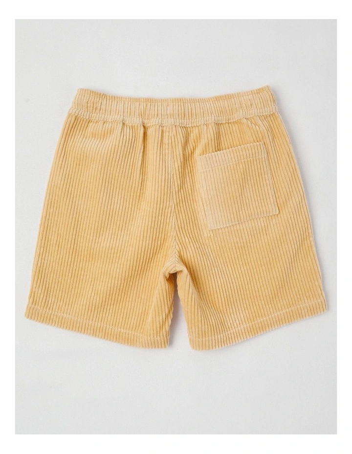 Corduroy Cargo Short in Tan image 3