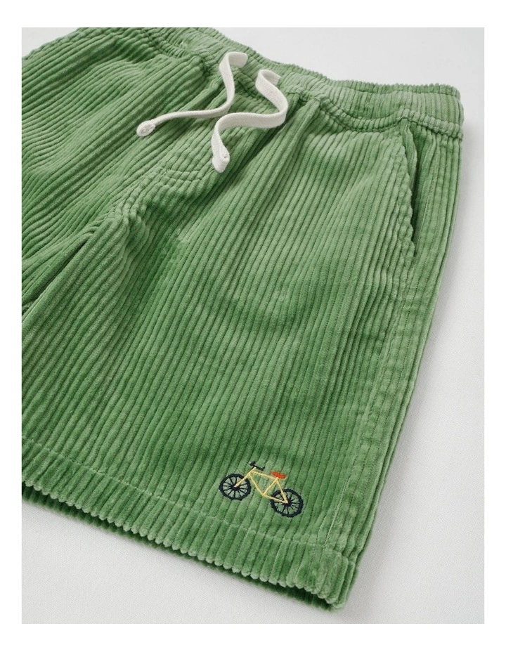 Corduroy Cargo Short in Green image 2