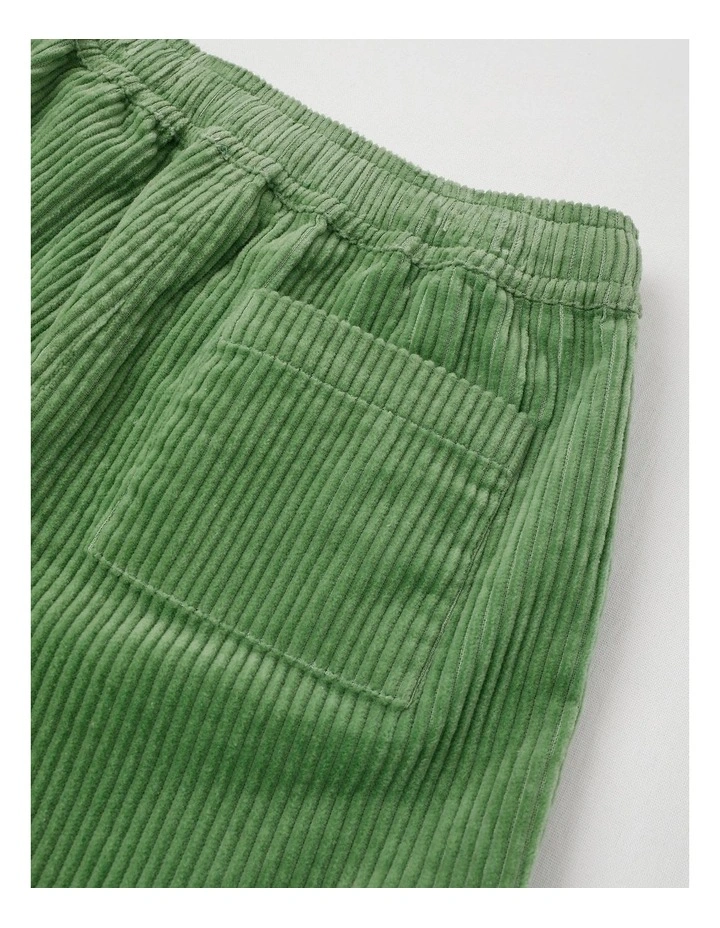 Corduroy Cargo Short in Green image 4