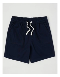 Essentials Chino Pull On Short in Navy