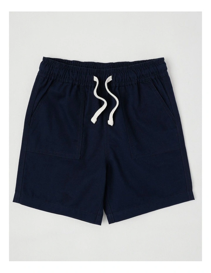 Essentials Chino Pull On Short in Navy image 1