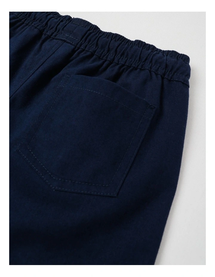 Essentials Chino Pull On Short in Navy image 4