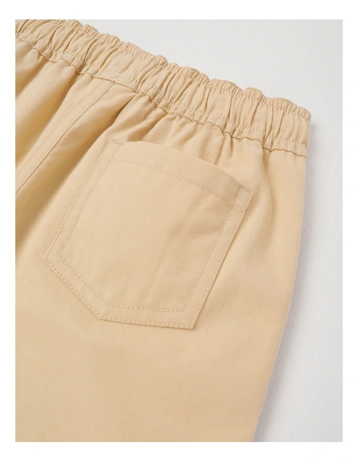 Essentials Chino Pull On Short in Tan image 4