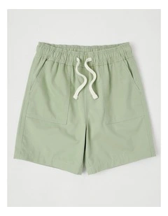 Essentials Chino Pull On Short in Khaki