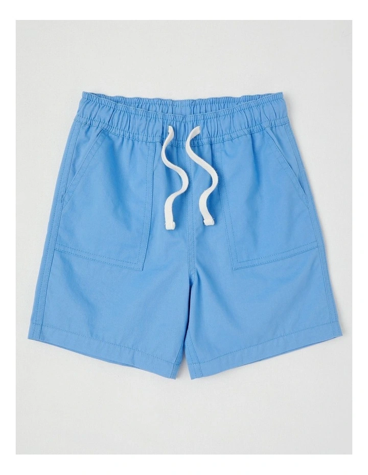 Essentials Chino Pull On Short in Blue image 1