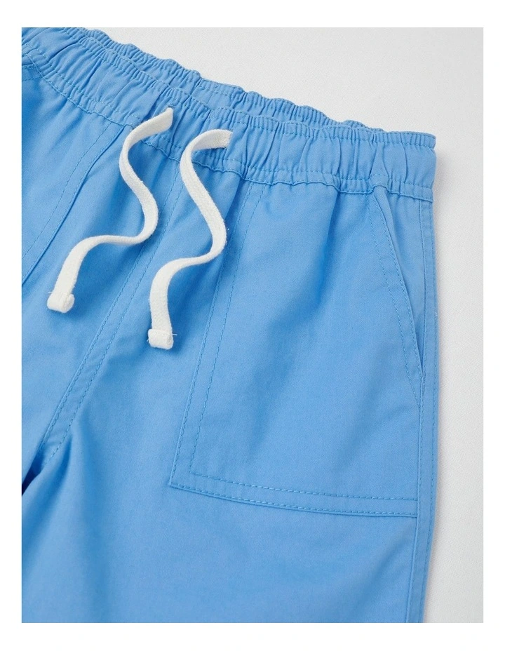 Essentials Chino Pull On Short in Blue image 2