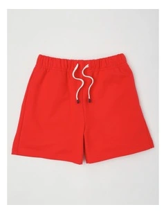 Knit French Terry Short in Red