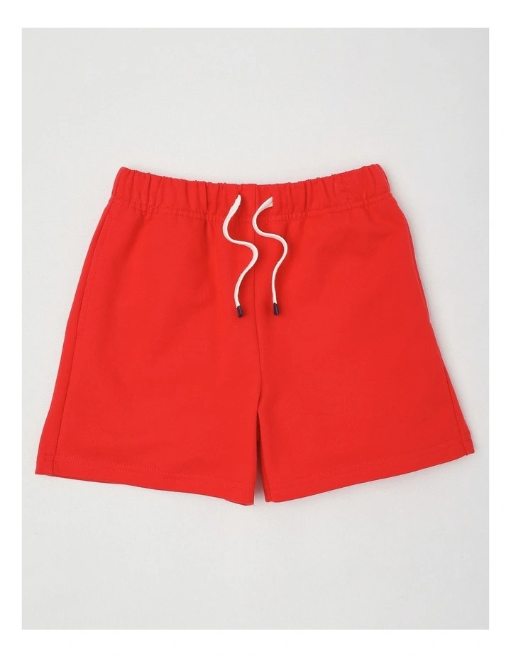 Knit French Terry Short in Red image 1