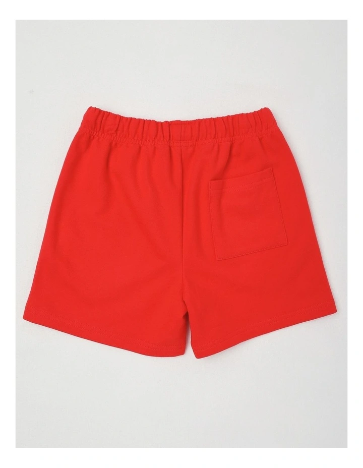 Knit French Terry Short in Red image 3