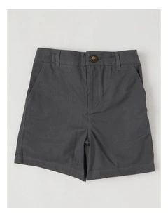 5 Pocket Stretch Chino Short in Charcoal