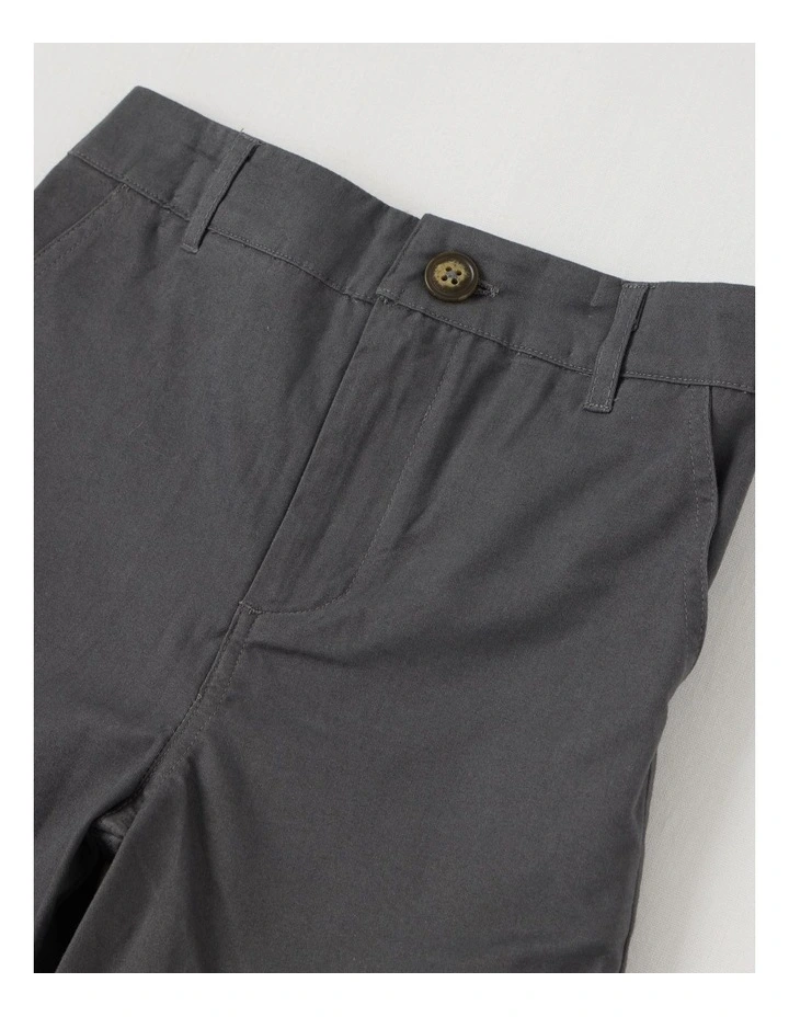5 Pocket Stretch Chino Short in Charcoal image 2