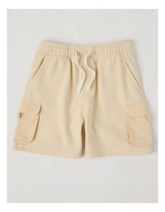 Knit Cargo Short in Sand