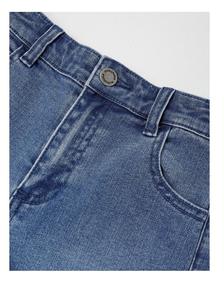 Relaxed Denim Jort in Mid Denim image 2