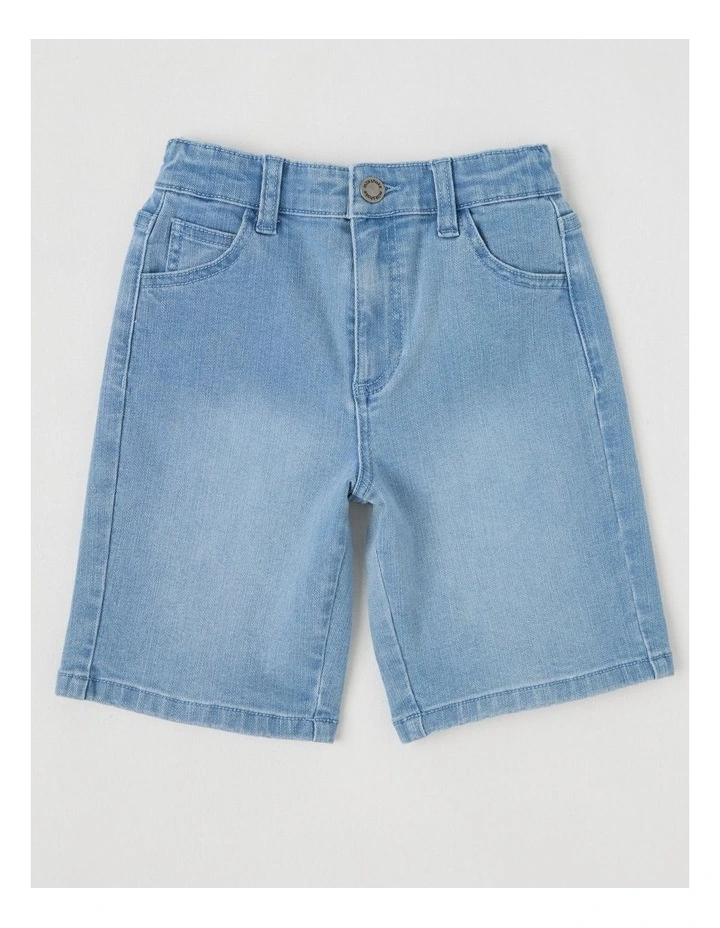 Relaxed Denim Jort in Light Denim image 1