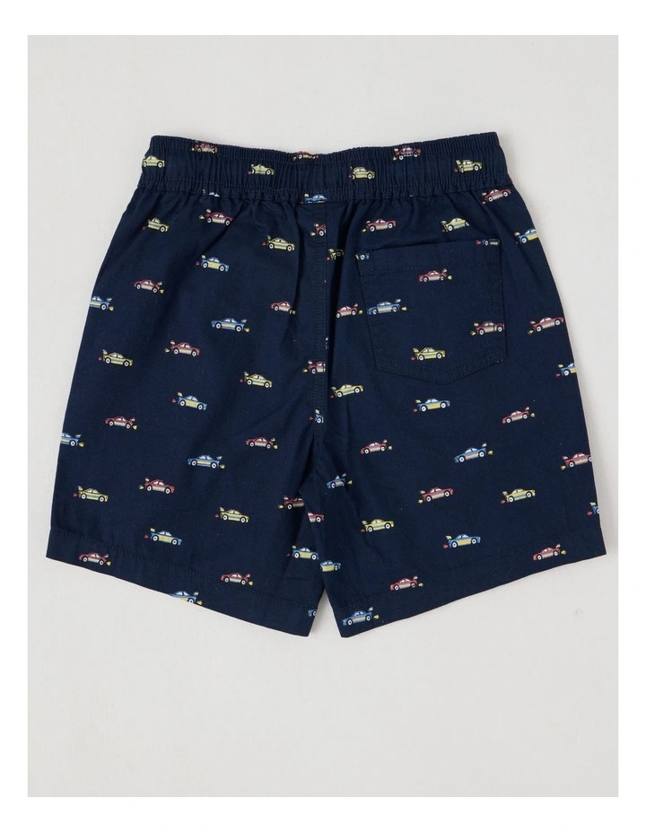 Essentials Chino Pull On Short in Racecar Navy image 3