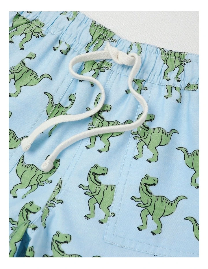 Essentials Chino Pull On Short in T-Rex Light Blue image 2
