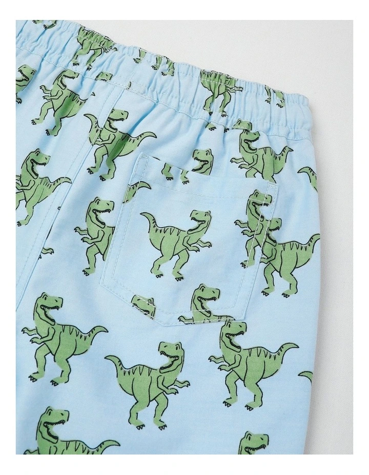 Essentials Chino Pull On Short in T-Rex Light Blue image 4