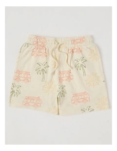 Jersey Knit Short in Beach Combi Ecru