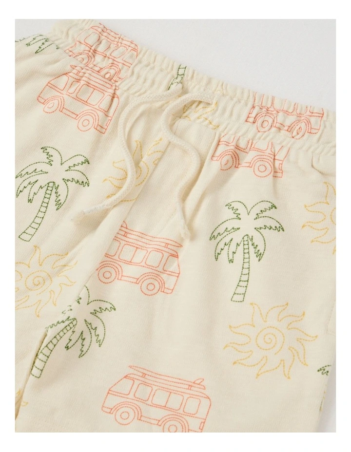Jersey Knit Short in Beach Combi Ecru image 2