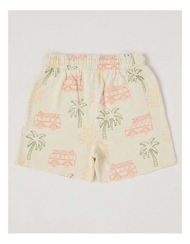 Jersey Knit Short in Beach Combi Ecru image 3