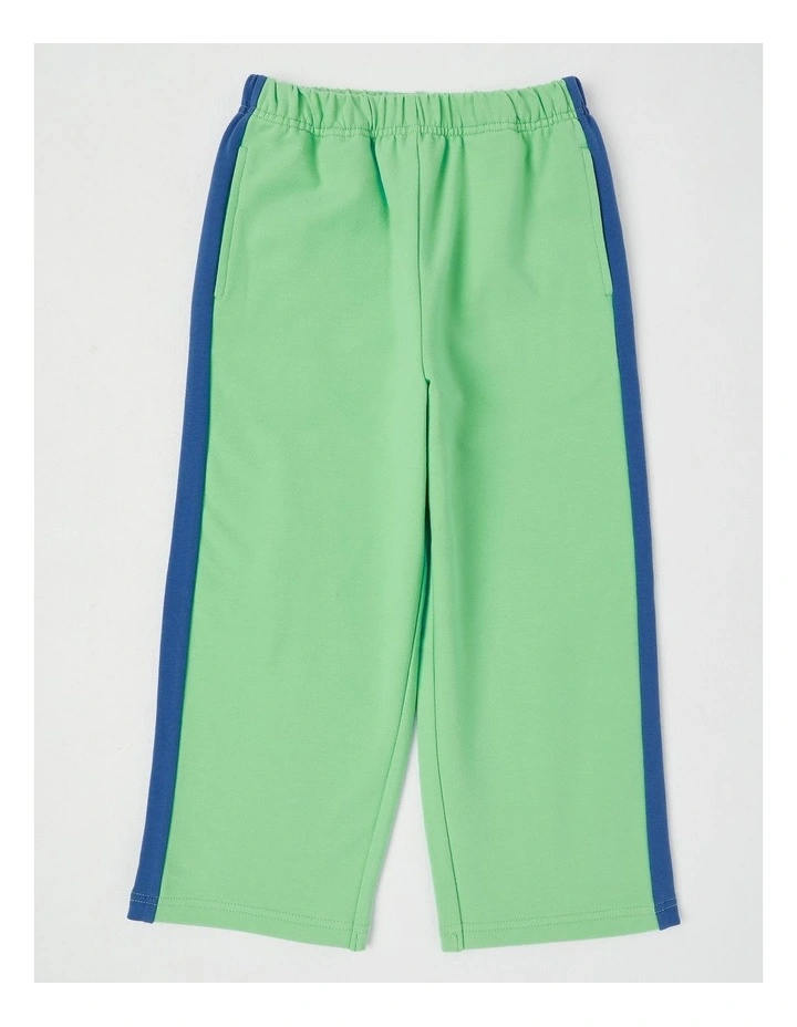 Long Sleeve Sweat Top & Pant Set in Green Stripe image 4
