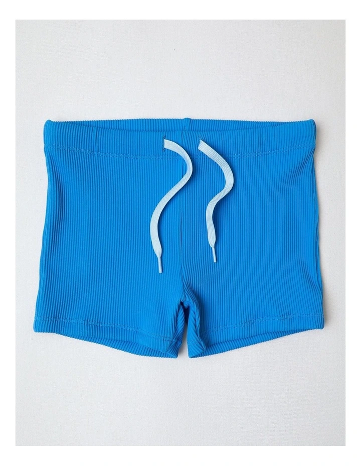 Recycled Zip Through Rashvest and Short Set in Blue image 4