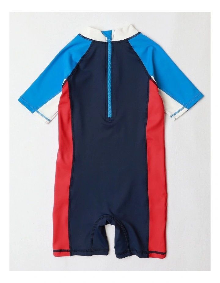 Recycled Swimsuit in Navy Splice image 3