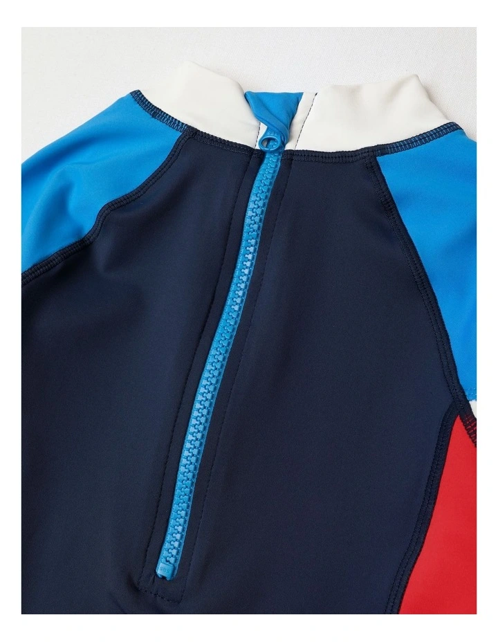 Recycled Swimsuit in Navy Splice image 4