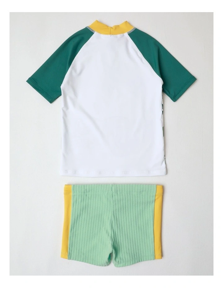 Recycled Rashvest and Short Set in Sage image 3