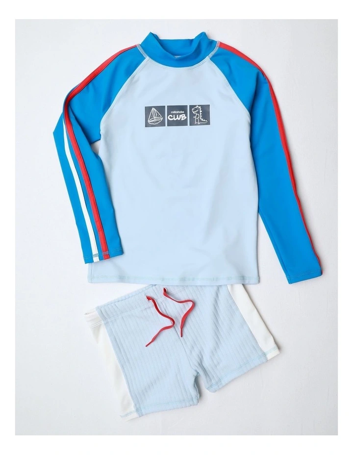 Recycled Rashvest and Short Set in Blue image 1