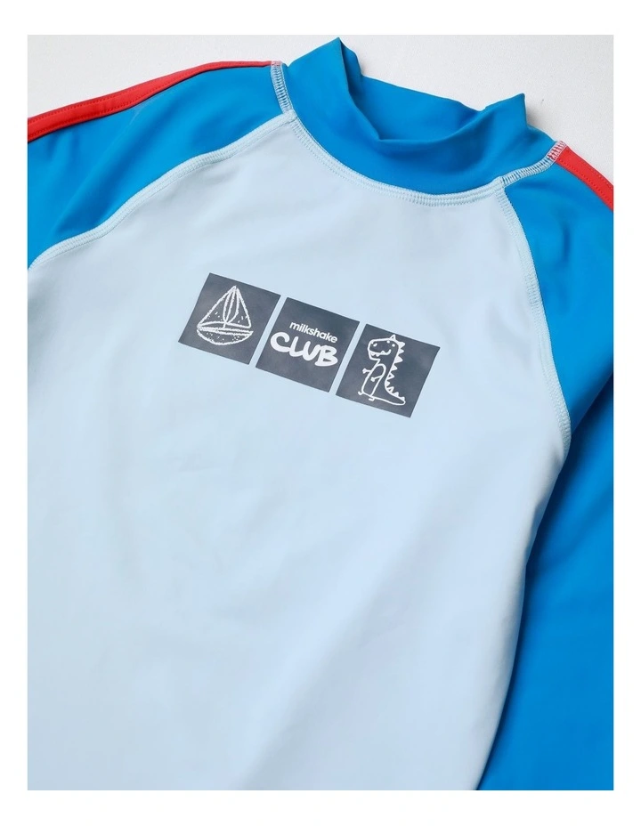 Recycled Rashvest and Short Set in Blue image 2