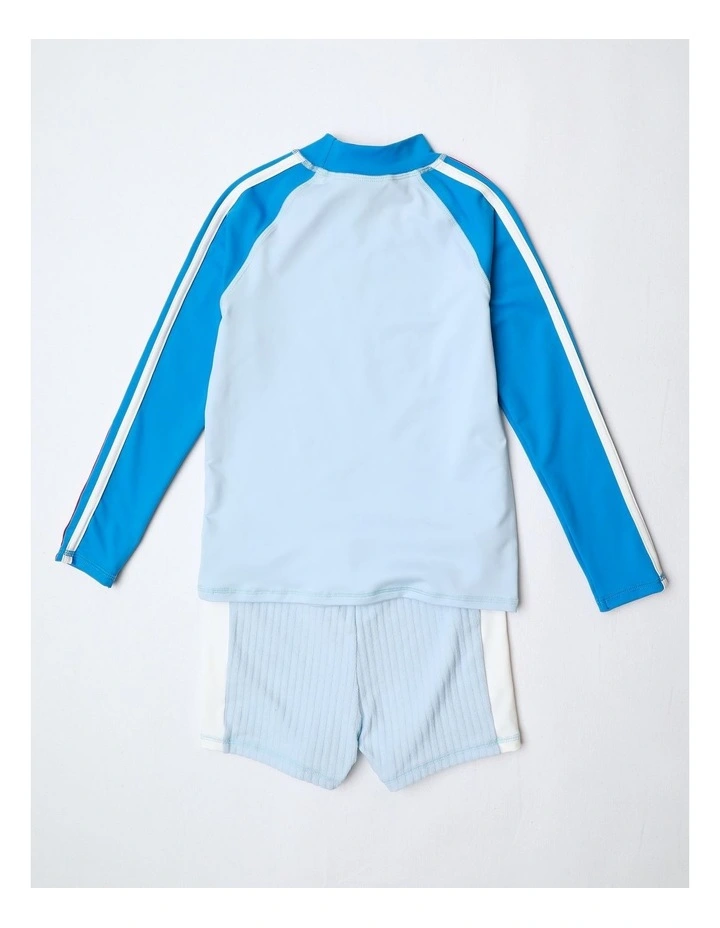 Recycled Rashvest and Short Set in Blue image 3