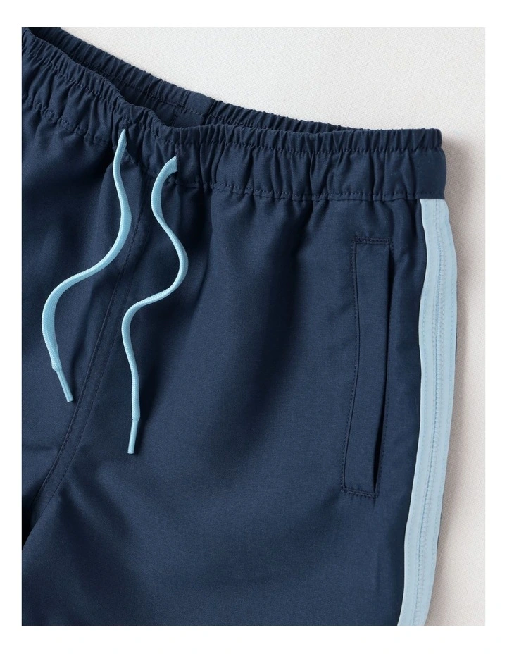 Recycled Boardshort with Side Stripe in Navy image 2