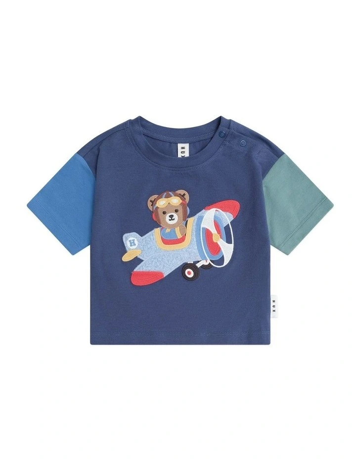 Aviator Huxbear Boxy Tee in Blue image 1