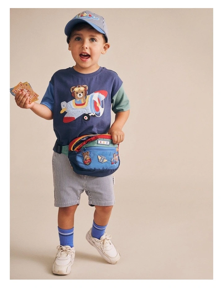 Aviator Huxbear Boxy Tee in Blue image 2