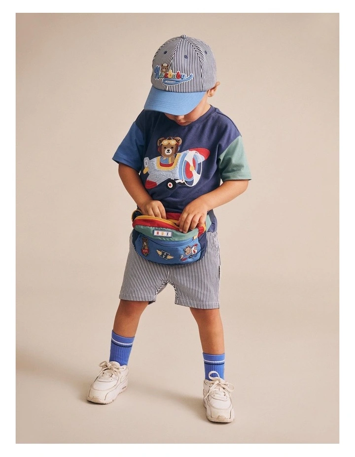 Aviator Huxbear Boxy Tee in Blue image 3