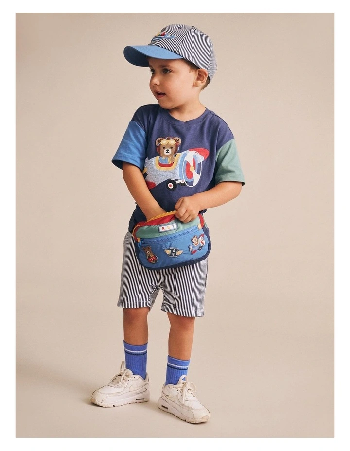 Aviator Huxbear Boxy Tee in Blue image 4