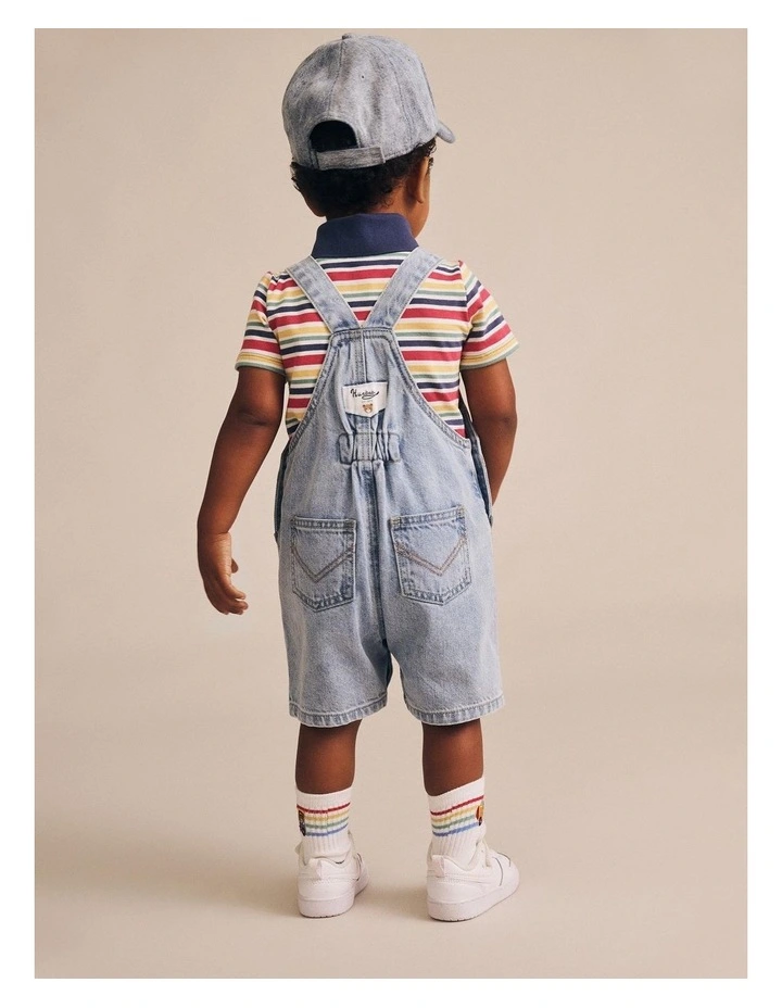 Vintage Stripe Polo Tee in Multi image 2