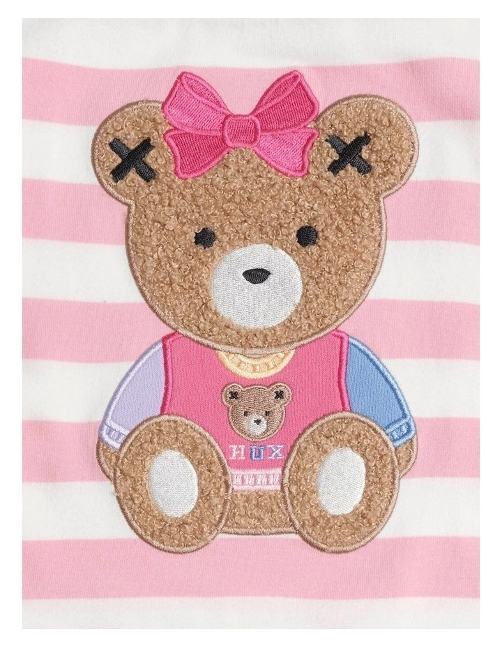 Varsity Huxette Boxy Tee in Pink image 6