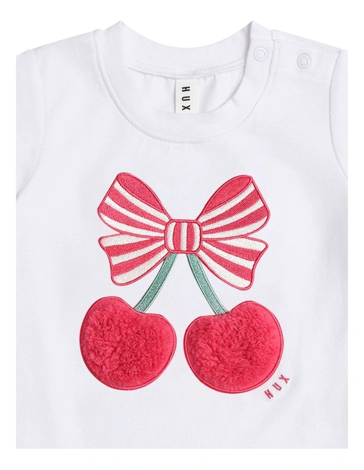 Cherry Pie Tee in White image 7