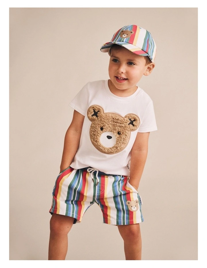 Furry Huxbear Crisp Tee in White image 4