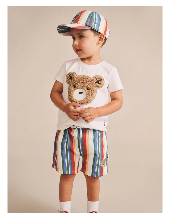 Furry Huxbear Crisp Tee in White image 5