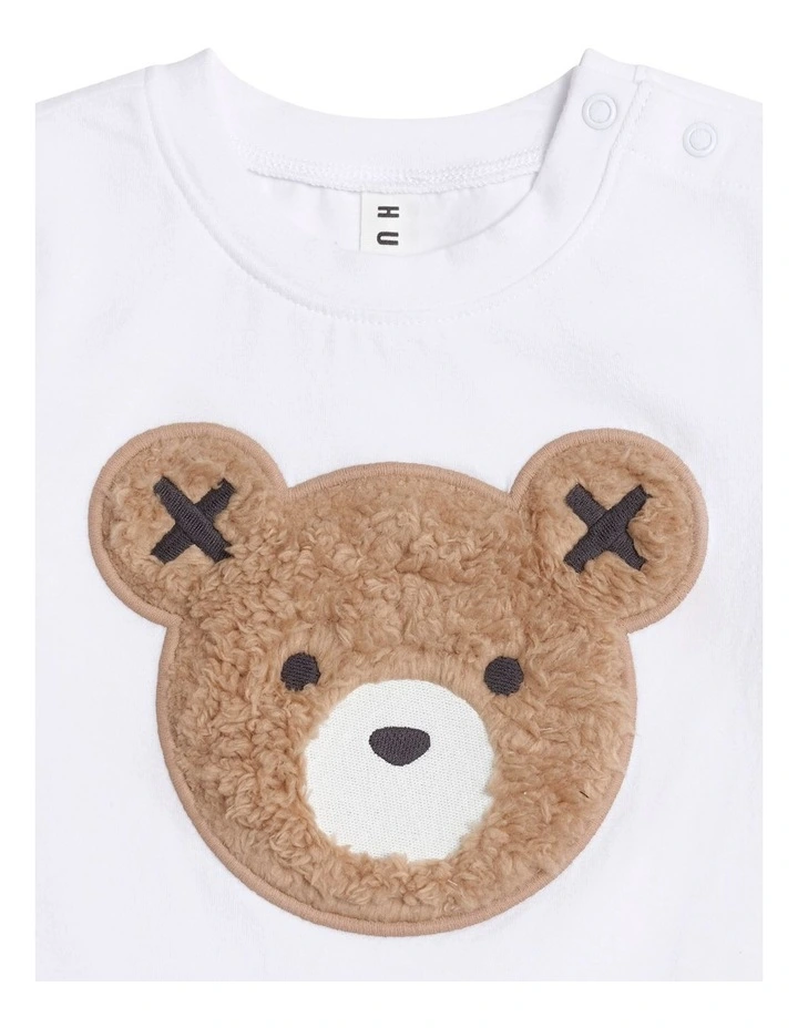Furry Huxbear Crisp Tee in White image 7