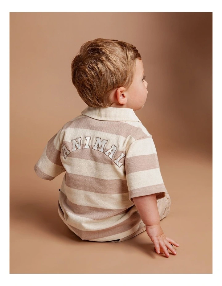 Uni Polo Shirt in Stripe image 2