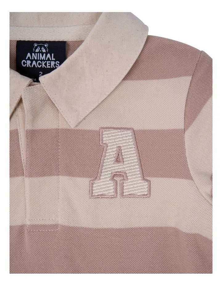 Uni Polo Shirt in Stripe image 4