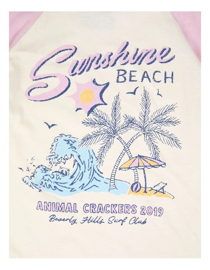 Sunshine Tee in Pink/Cream image 4