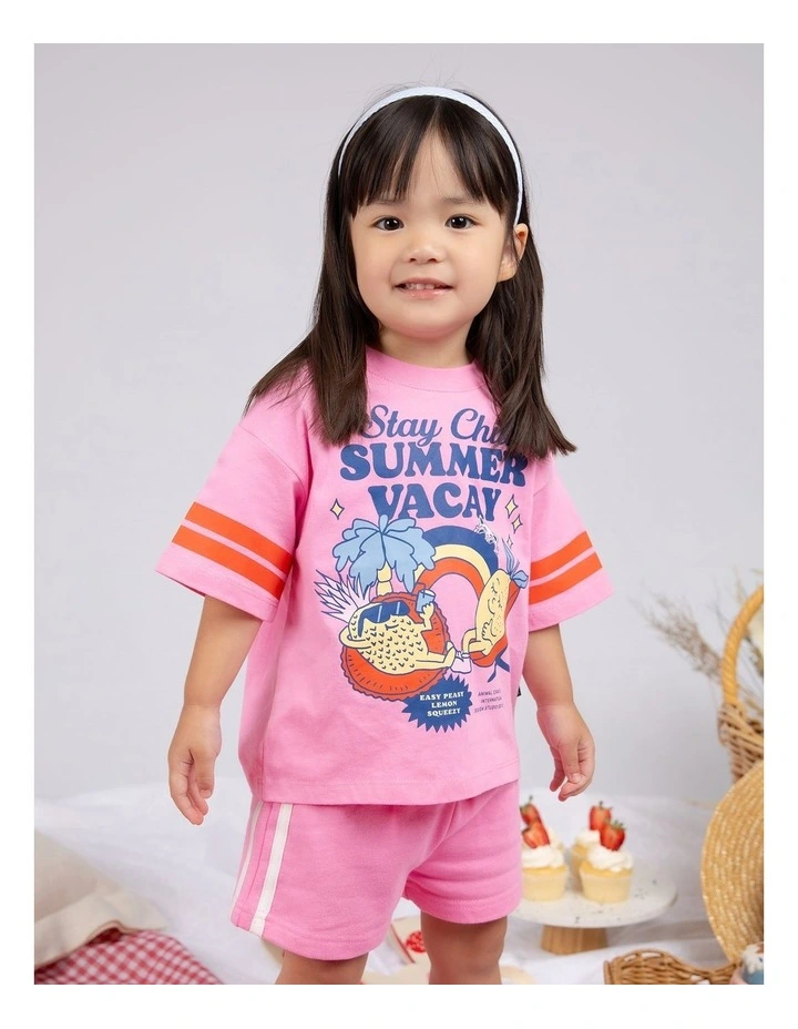 Summer Vacay Short Sleeve Tee in Pink image 2