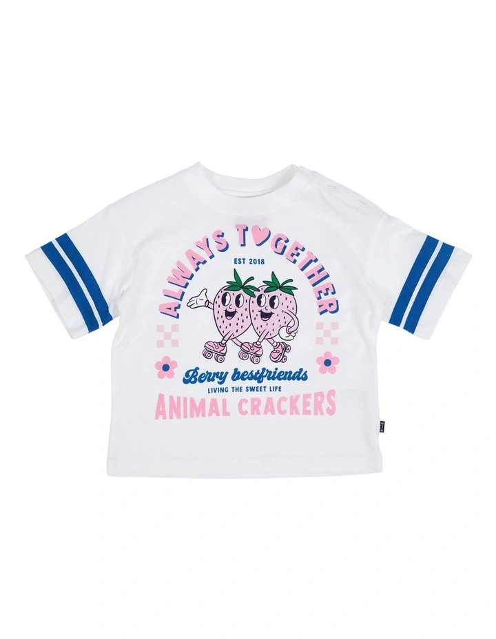 Sweet Life Short Sleeve Tee in Vintage White image 1