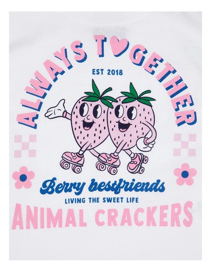 Sweet Life Short Sleeve Tee in Vintage White image 4