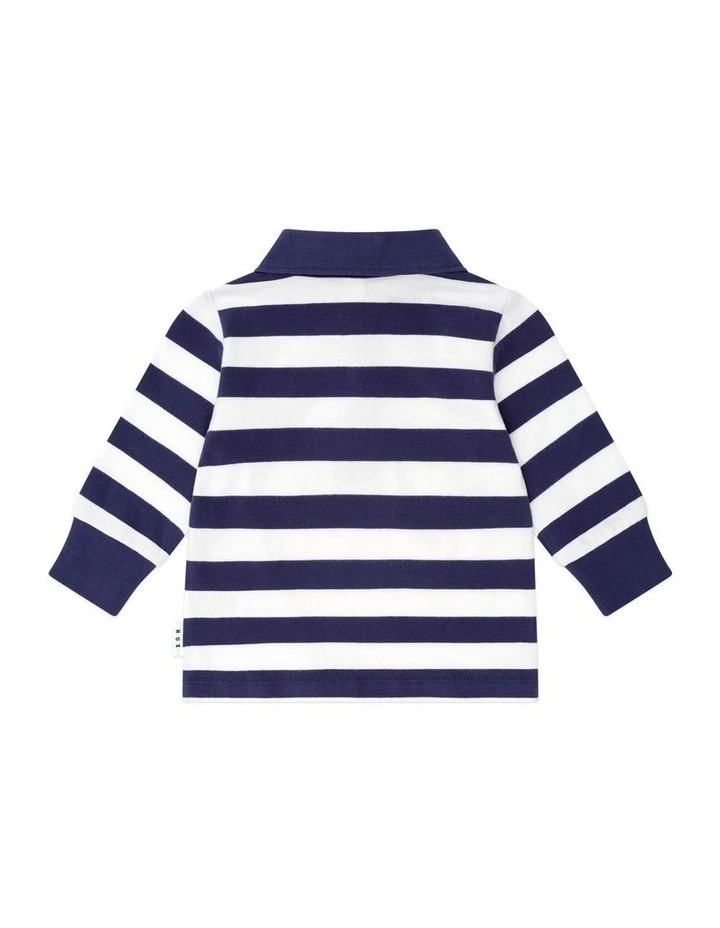 Varsity Polo in Blue image 2